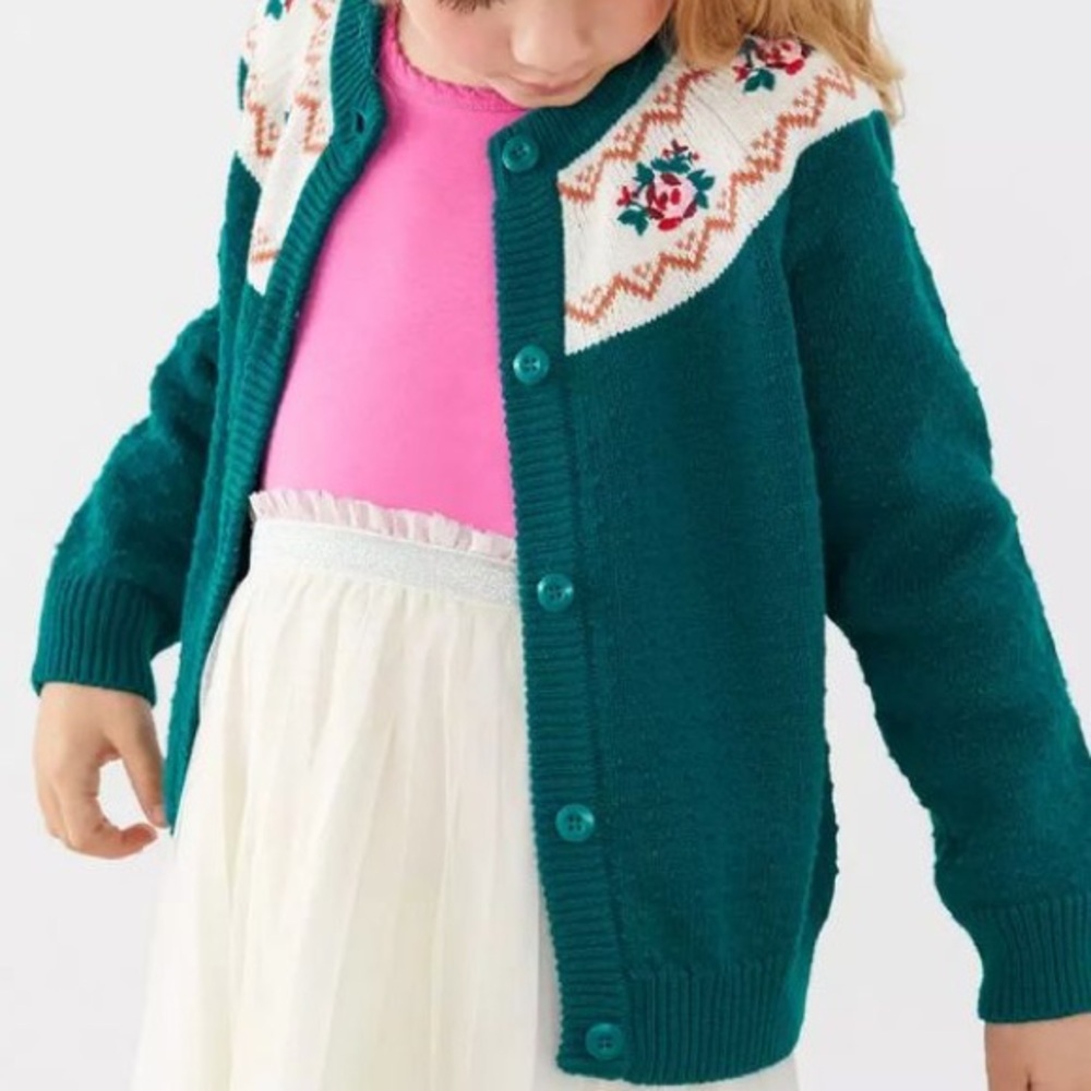 Hanna Andersson Teal Sweater Cardigan Girls 14-16 Women’s Small